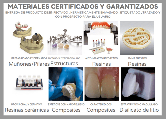 Laboratorio Dental Miguel Eizaguirre materiales 